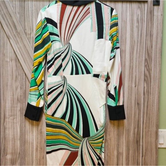 Emilio Pucci Printed Collar Dress Multicolor Viscose Multiple Colors - Picture 10 of 12